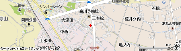 徳島県阿南市才見町三本松39周辺の地図