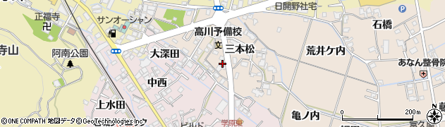 徳島県阿南市才見町三本松38-1周辺の地図