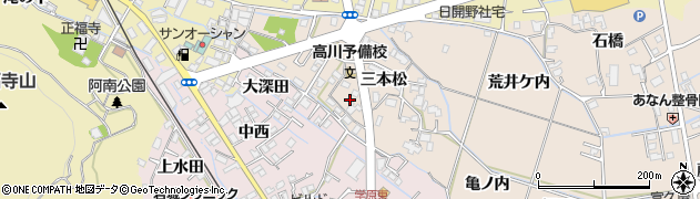 徳島県阿南市才見町三本松35周辺の地図