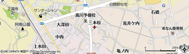 徳島県阿南市才見町三本松45周辺の地図