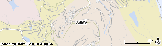 愛媛県松山市大西谷周辺の地図