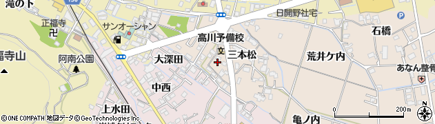 徳島県阿南市才見町三本松32周辺の地図