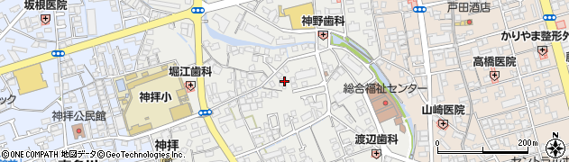 愛媛県西条市神拝甲周辺の地図