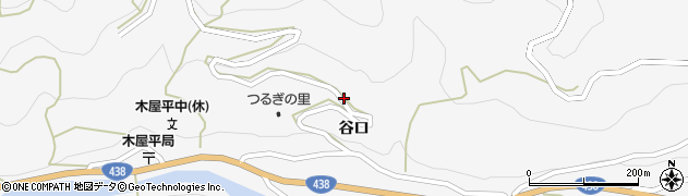 徳島県美馬市木屋平谷口周辺の地図