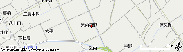 徳島県阿南市長生町宮内平野周辺の地図