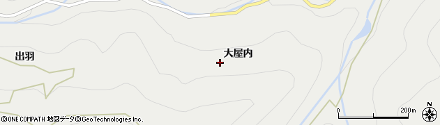 徳島県つるぎ町（美馬郡）一宇（大屋内）周辺の地図