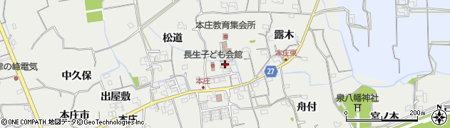 徳島県阿南市長生町舟田周辺の地図