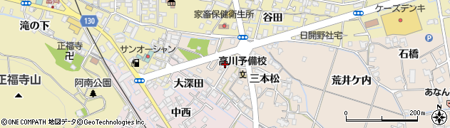 徳島県阿南市才見町三本松周辺の地図