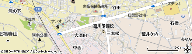 徳島県阿南市才見町（三本松）周辺の地図