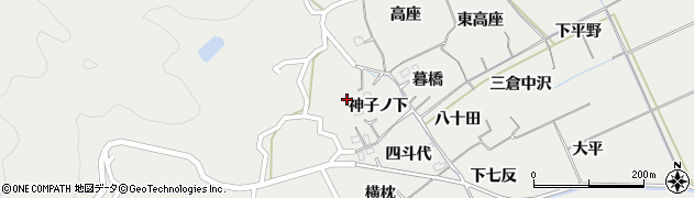 徳島県阿南市長生町（神子ノ下）周辺の地図