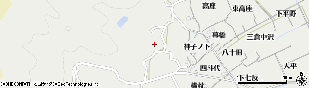 徳島県阿南市長生町（三倉中ノ谷）周辺の地図