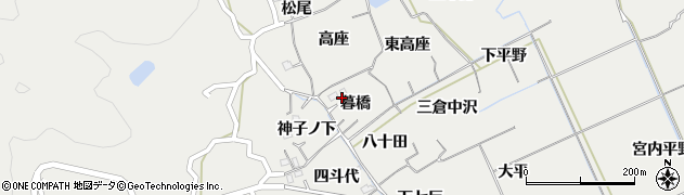徳島県阿南市長生町暮橋周辺の地図
