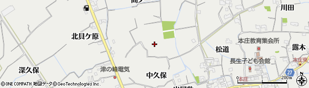 徳島県阿南市長生町（中久保）周辺の地図