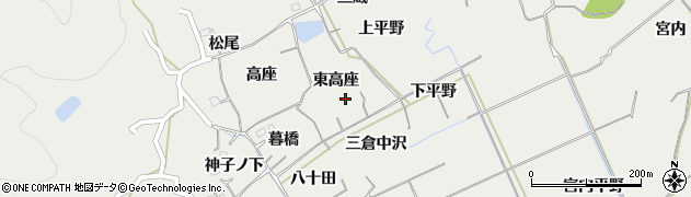 徳島県阿南市長生町（東高座）周辺の地図