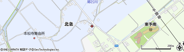 愛媛県西条市北条125周辺の地図