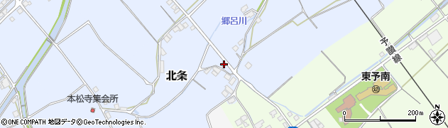 愛媛県西条市北条131周辺の地図