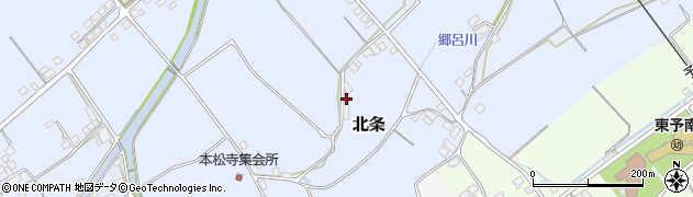 愛媛県西条市北条58周辺の地図