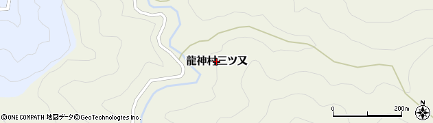 和歌山県田辺市龍神村三ツ又周辺の地図