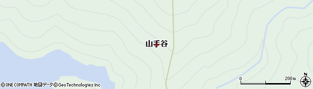 奈良県十津川村（吉野郡）山手谷周辺の地図