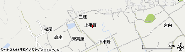 徳島県阿南市長生町（上平野）周辺の地図