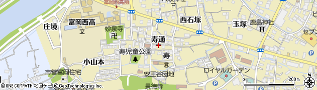 徳島県阿南市富岡町（寿通）周辺の地図