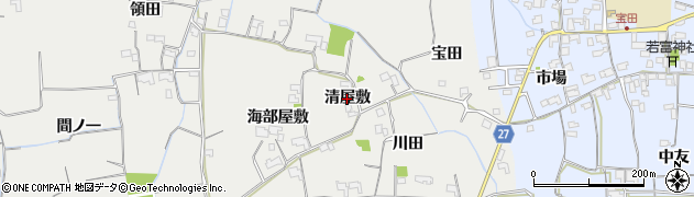 徳島県阿南市長生町（清屋敷）周辺の地図