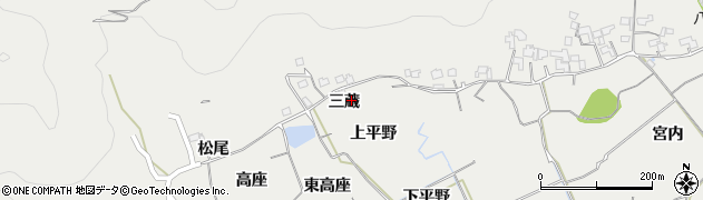 徳島県阿南市長生町（三蔵）周辺の地図