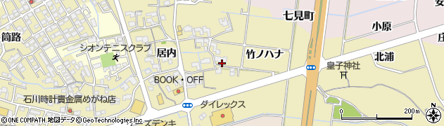 徳島県阿南市日開野町竹ノハナ周辺の地図