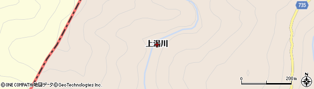 奈良県十津川村（吉野郡）上湯川周辺の地図