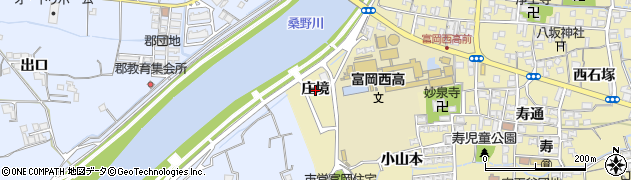 徳島県阿南市富岡町（庄境）周辺の地図