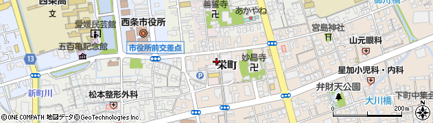 愛媛県西条市東町266周辺の地図