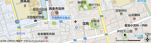 愛媛県西条市東町272周辺の地図