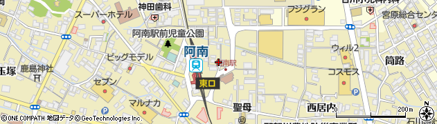 徳島県阿南市富岡町（今福寺）周辺の地図