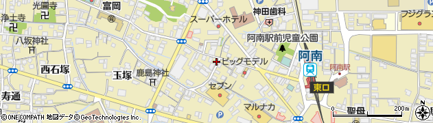富岡・生光英数学院周辺の地図