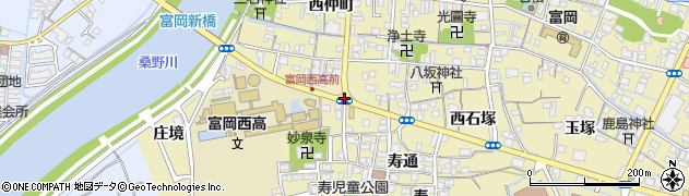 富岡町周辺の地図