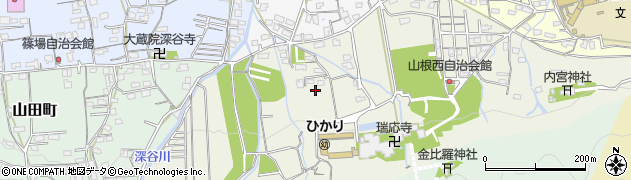 愛媛県新居浜市山根町周辺の地図