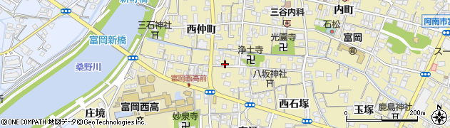 徳島県阿南市富岡町（第住町）周辺の地図
