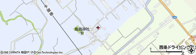 愛媛県西条市北条386周辺の地図