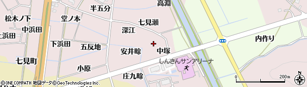 徳島県阿南市七見町（次郎右エ門池）周辺の地図