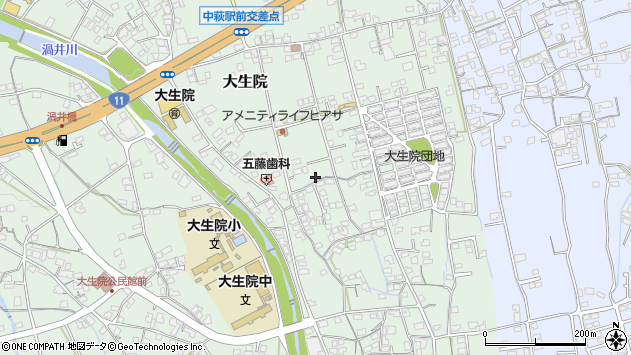 〒792-0060 愛媛県新居浜市大生院の地図