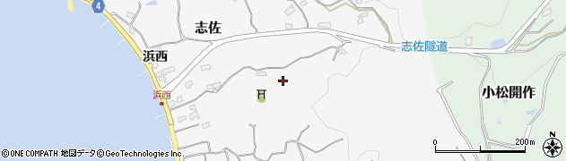 山口県周防大島町（大島郡）志佐周辺の地図