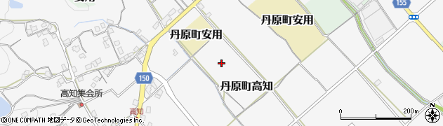 愛媛県西条市丹原町高知周辺の地図