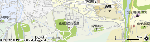 愛媛県新居浜市山根町7周辺の地図