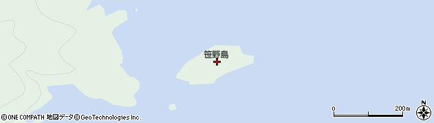 笹野島周辺の地図