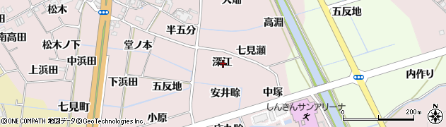 徳島県阿南市七見町（深江）周辺の地図