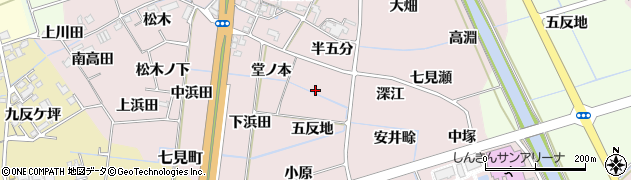 徳島県阿南市七見町念仏免周辺の地図