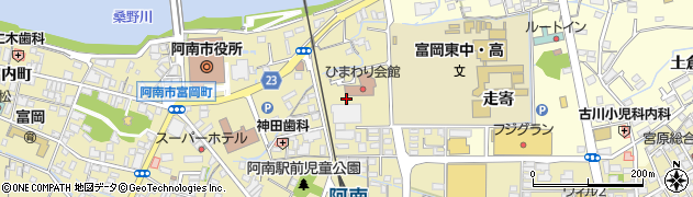 徳島県阿南市富岡町北通周辺の地図