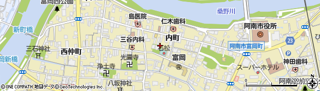 徳島県阿南市富岡町周辺の地図