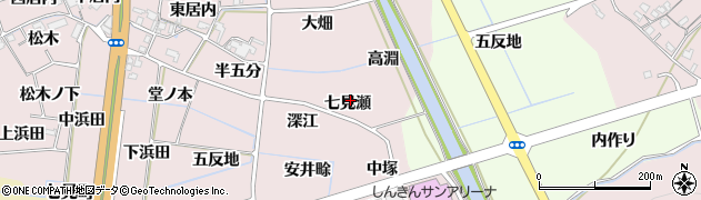 徳島県阿南市七見町七見瀬周辺の地図