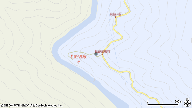 〒778-0165 徳島県三好市池田町松尾（祖谷温泉、松本３６７−２番地）の地図